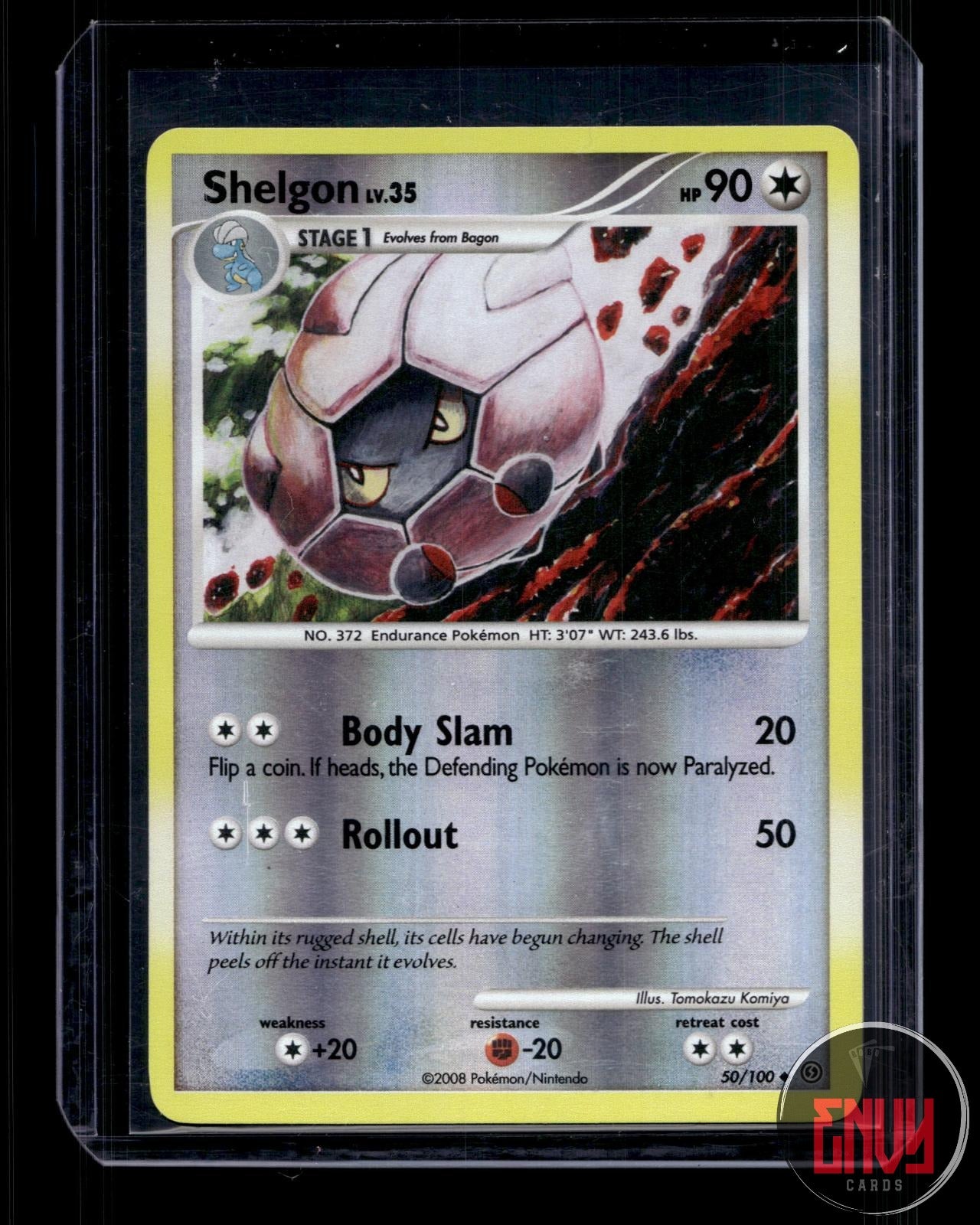 Shelgon Lightly Played 50/100 Uncommon Stormfront Pokemon Reverse Holo