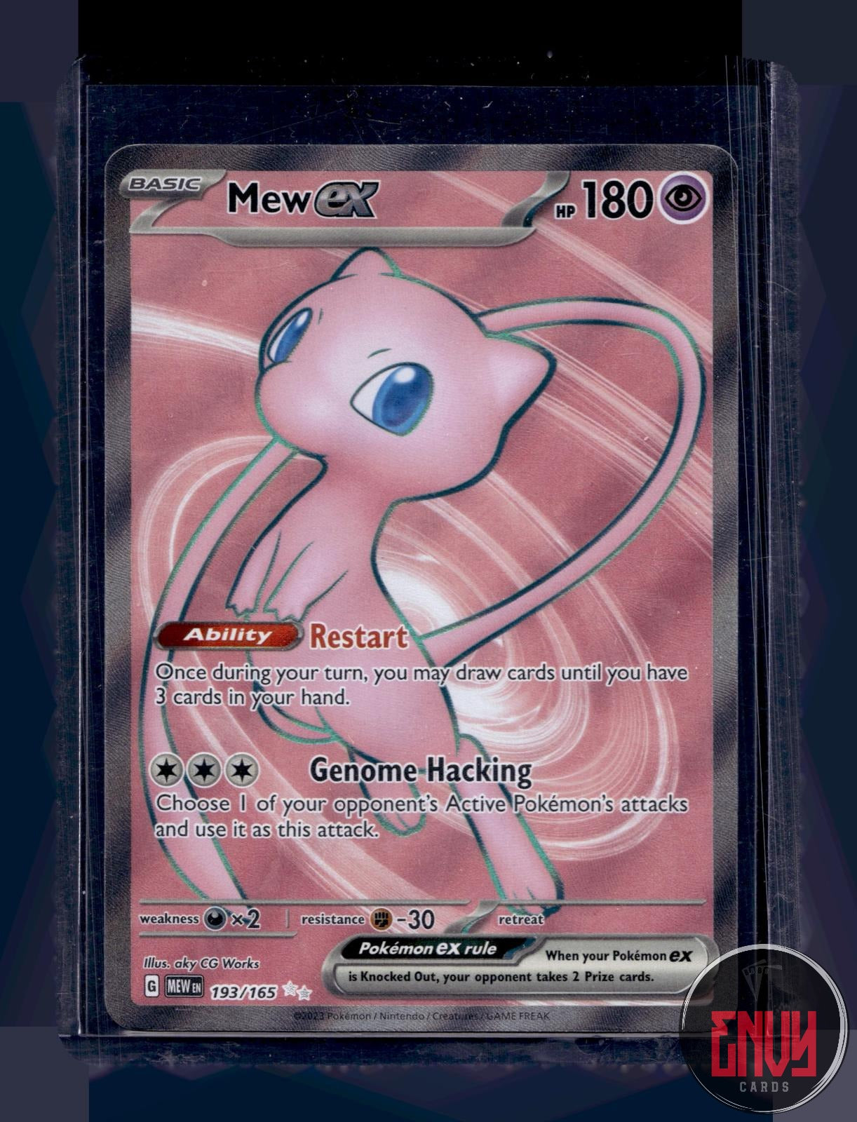Mew ex Lightly Played 193/165 Ultra Rare 151 Pokemon Holo