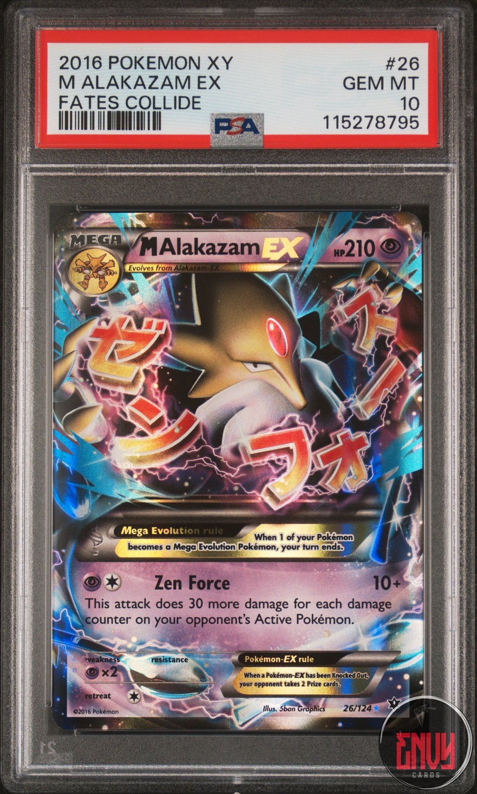 M Alakazam EX 26/124 Fates Collide Pokemon PSA 10