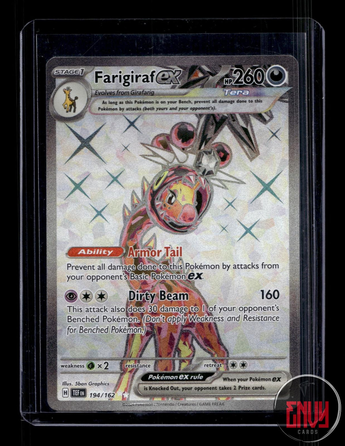 Farigiraf ex Near Mint 194/162 Ultra Rare Temporal Forces Pokemon Holo