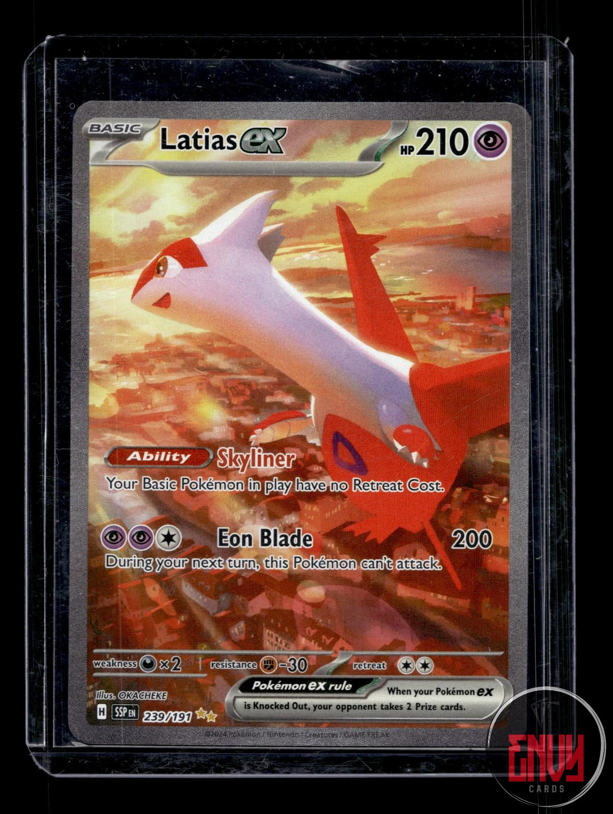 Latias ex Near Mint 239/191 Special Illustration Rare Surging Sparks Pokemon