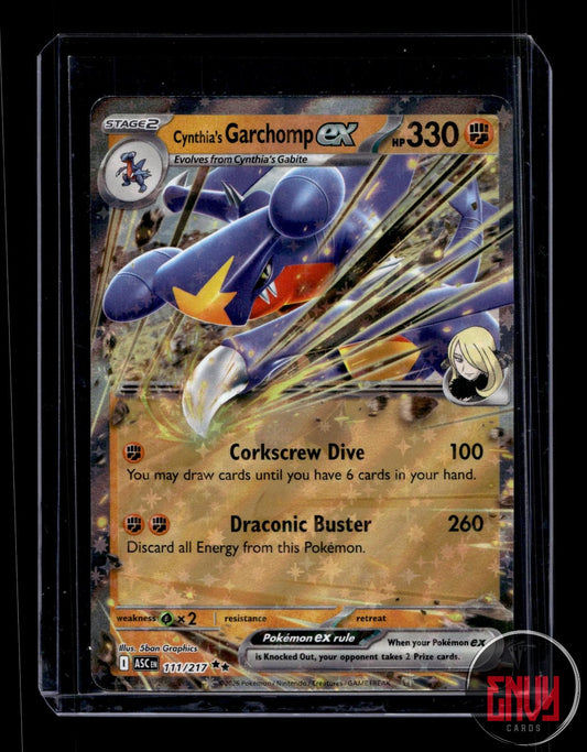Cynthia's Garchomp ex Near Mint 111/217 Double Rare Ascended Heroes Pokemon