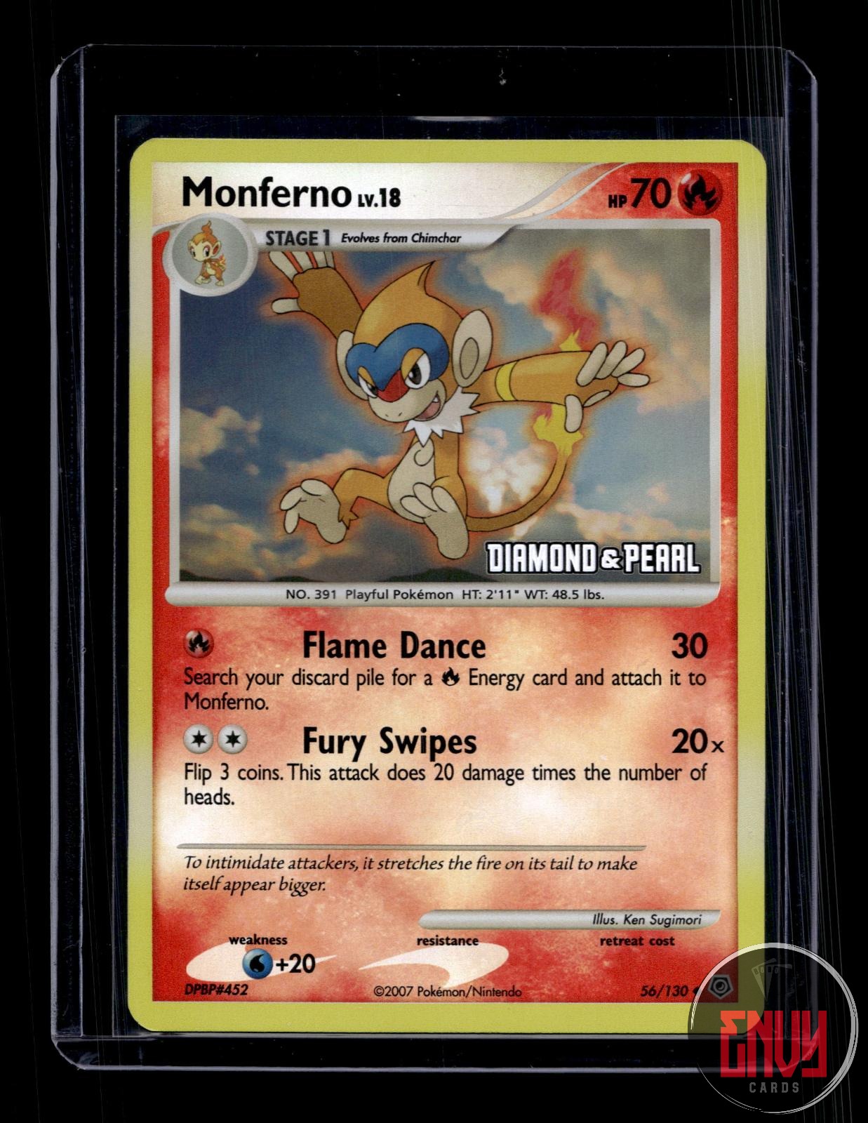 Monferno Near Mint 56/130 Uncommon Diamond & Pearl Pokemon Reverse Holo