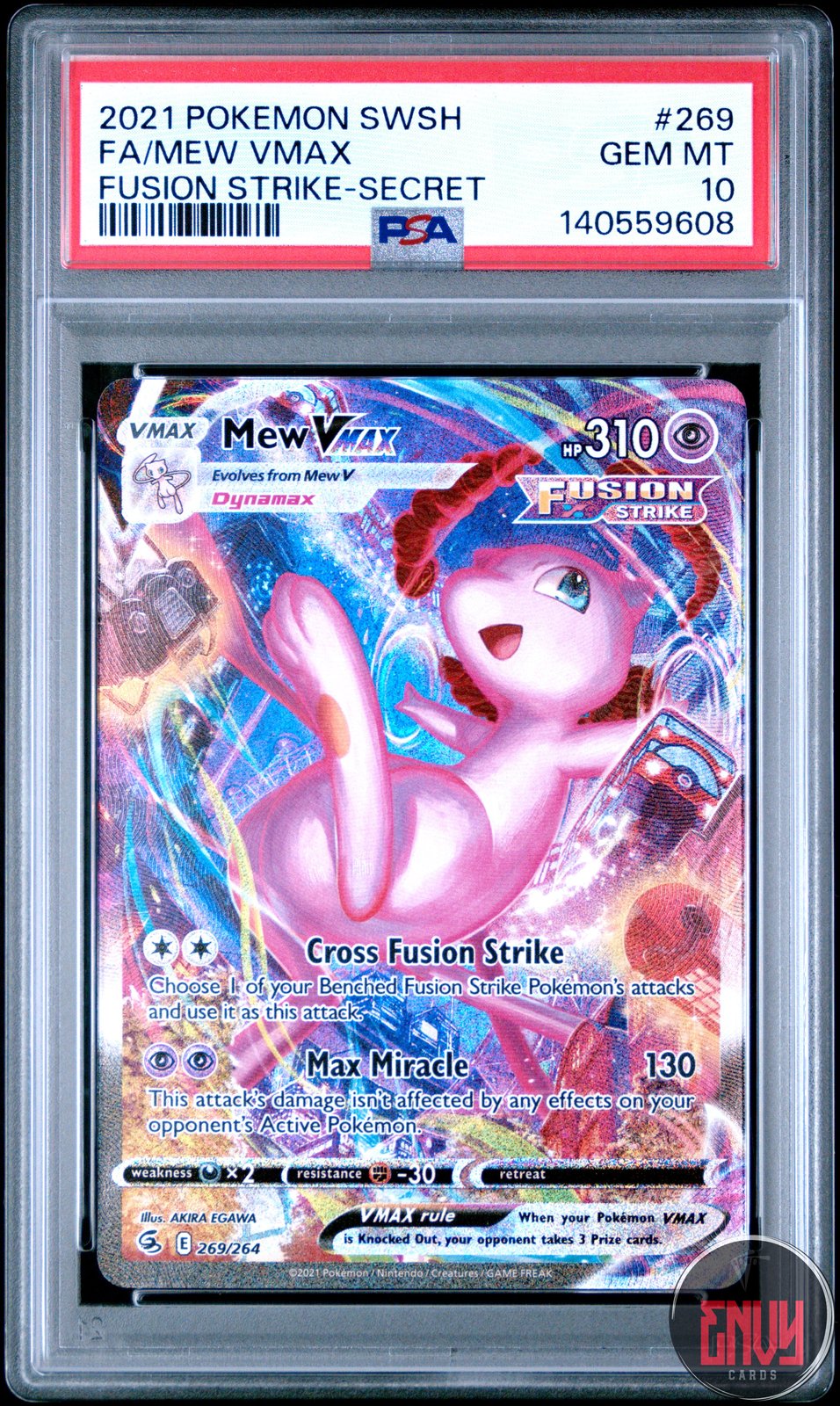 Mew Vmax 269/264 Secret Fusion Strike Pokemon PSA 10
