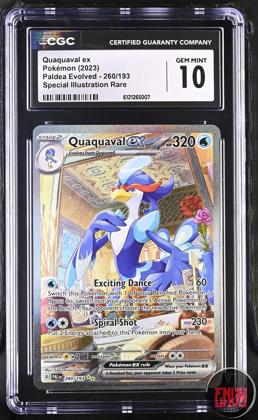 Quaquaval EX 260/193 Special Illustration Rare Pokemon CGC 10 Gem Mint