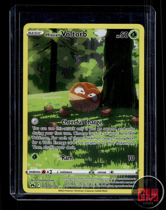 Hisuian Voltorb NM GG01/GG70 Crown Zenith Galarian Gallery Pokemon Holo
