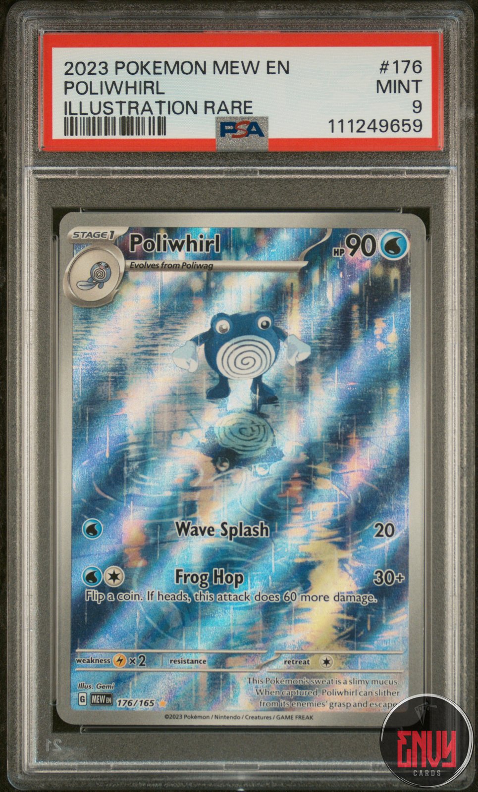 Poliwhirl 176/165 Illustration Rare 151 Pokemon PSA 9