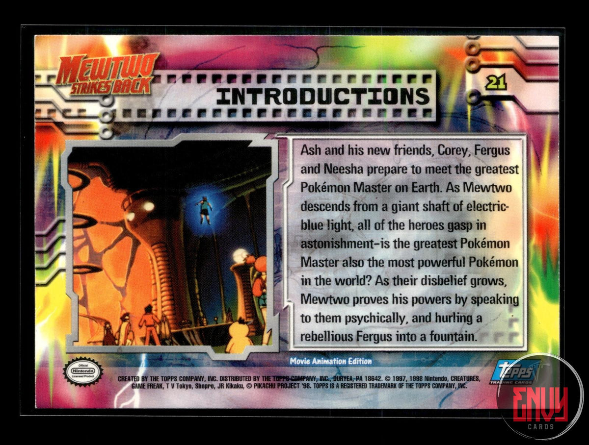 Introductions LP #21 Topps The First Movie Trading Cards Pokemon FOIL