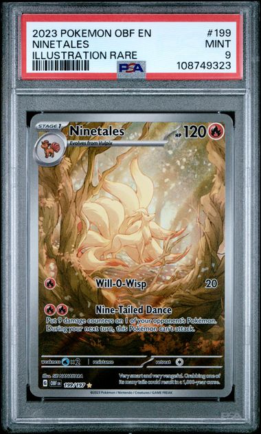 Ninetales IR Obsidian Flames 199/197 PSA 9
