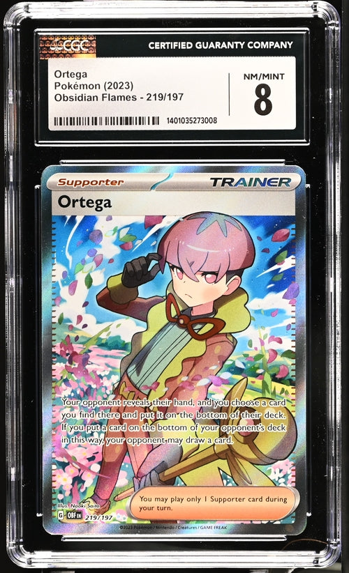 Ortega Full Art Obsidian Flames 219/197 CGC 8