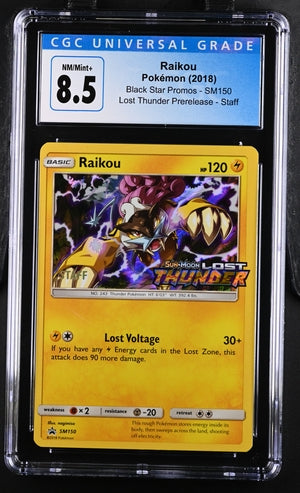 Raikou Black Star Promo Staff SM150 CGC 8.5 Blue Label