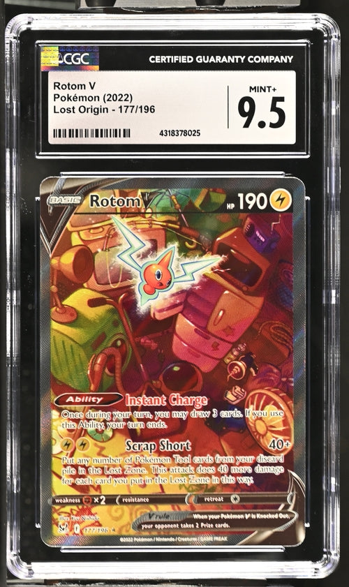 Rotom V Alt Art Lost Origins 177/196 CGC 9.5