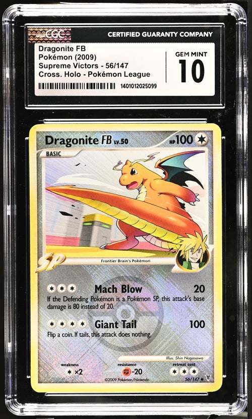 Dragonite FB lv. 50 Cross Holo Pokemon League Supreme Victors 56/147 CGC 10