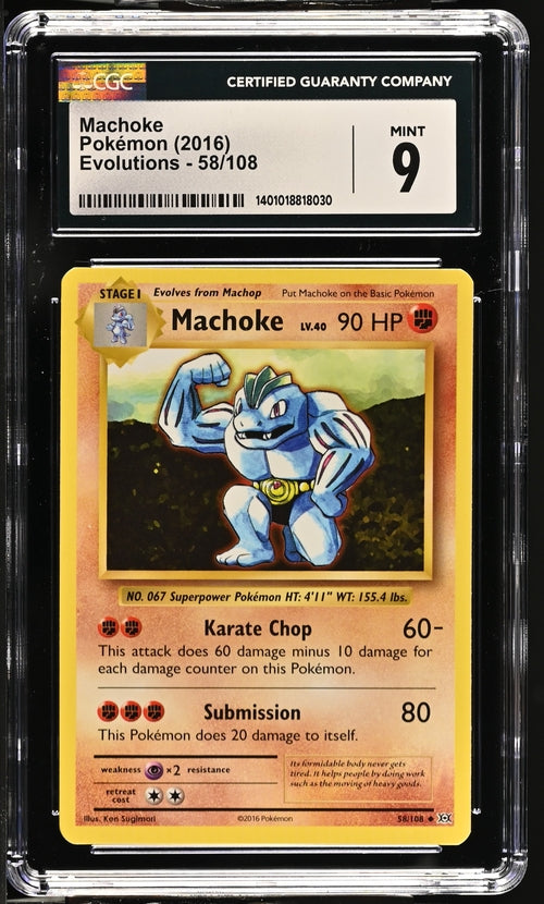Machoke Non Holo Evolutions 58/108 CGC 9