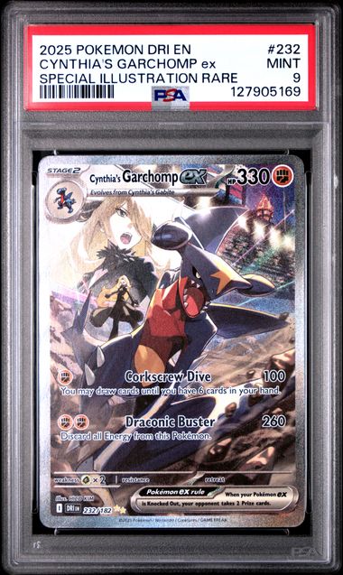 Cynthia's Garchomp EX SIR Destined Rivals 232/182 PSA 9