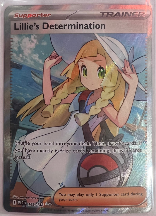 Lillie’s Determination Near Mint 169/132 Ultra Rare Mega Evolution Pokemon