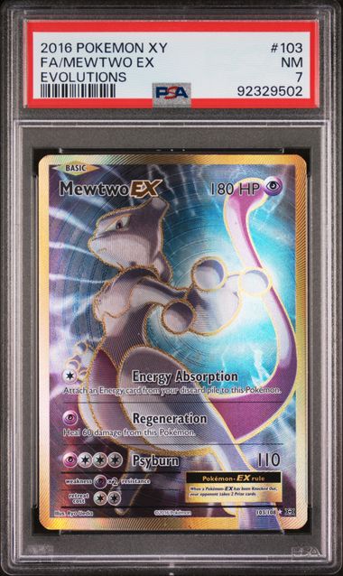 Mewtwo EX FA XY Evolutions 103/108 PSA 7