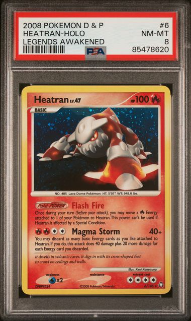 Heatran lv.47 Holo Legends Awakened 6/146 PSA 8