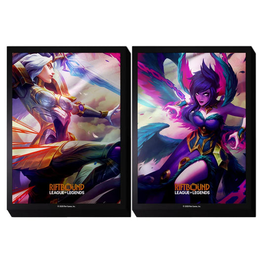 RIFTBOUND: LEAGUE OF LEGENDS TCG VENDETTA KAYLE VS MORGANA ART SLEEVES 100CT