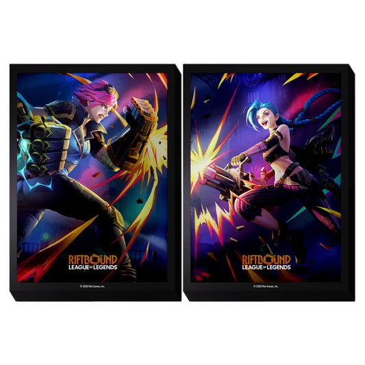 RIFTBOUND: LEAGUE OF LEGENDS TCG VENDETTA VI VS JINX ART SLEEVES 100CT