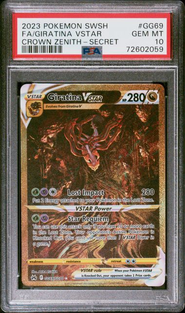 Giratina VSTAR SIR Crown Zenith GG69/GG70 PSA 10
