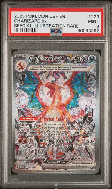 Charizard EX SIR Obsidian Flames 223/197 PSA 9