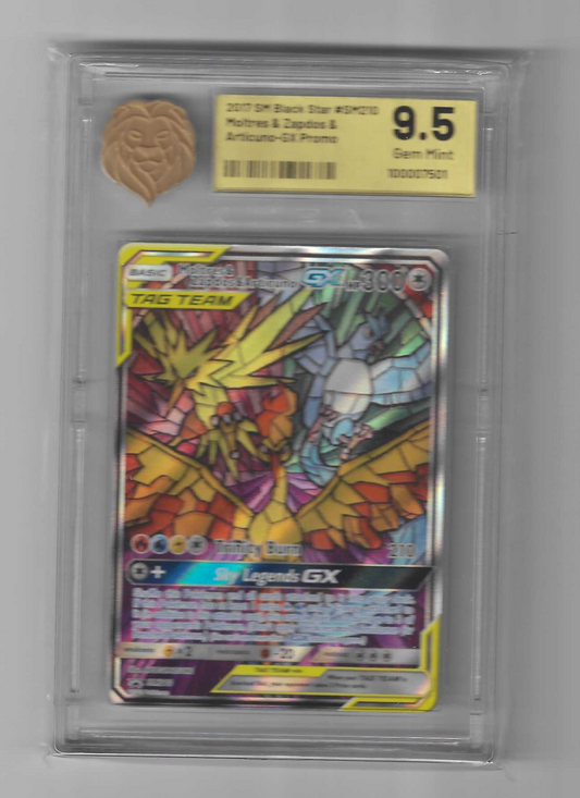 Moltres & Zapdos & Articuno GX Promo SM210 Koba Grading 9.5