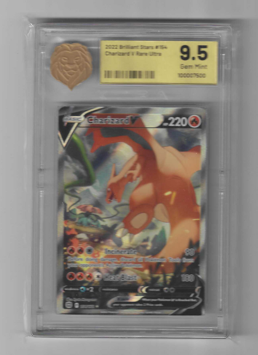 Charizard V Alt Art Brilliant Stars 154/172 Koba Grading 9.5