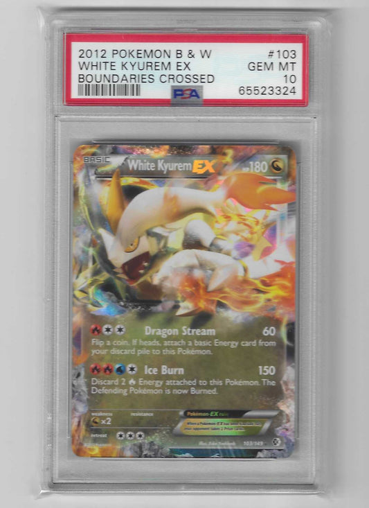 White Kyurem EX B&W Boundaries Crossed 103/149 PSA 10