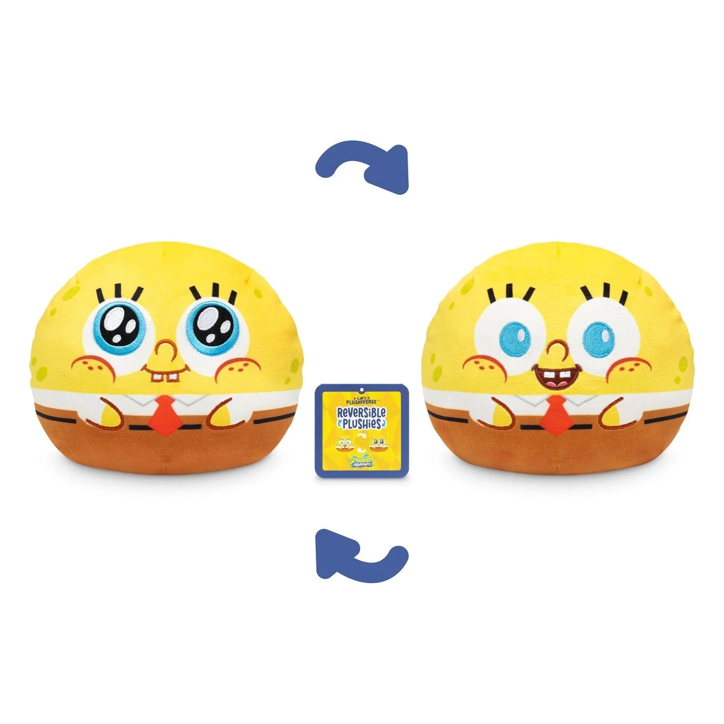 PLUSHIVERSE: REVERSIBLE PLUSHIE 6IN - SPONGEBOB [HAPPY + SHOCKED] [YELLOW]