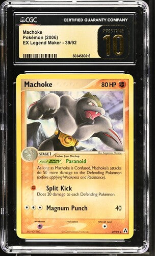Machoke Non Holo EX Legend Maker 39/92 CGC 10 Pristine