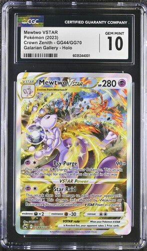 Mewtwo VSTAR TG Crown Zenith GG44/GG70 CGC 10