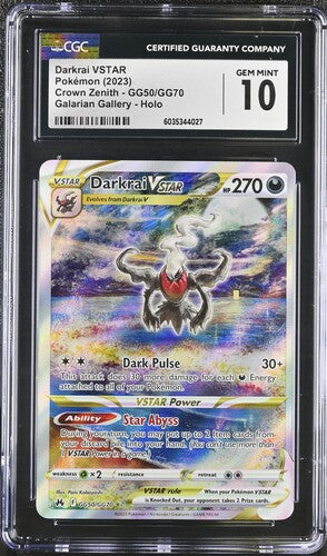 Darkrai VSTAR TG Crown Zenith GG50/GG70 CGC 10