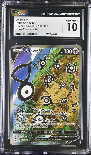 Unown V Alt Art Silver Tempest 177/195 CGC 10