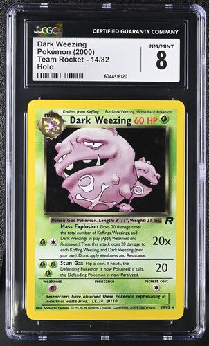 Dark Weezing Holo Team Rocket 14/82 CGC 8