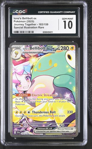 Iono's Bellibolt ex SIR Journey Together 183/159 CGC 10