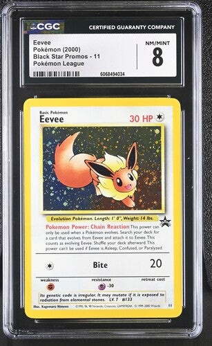 Eevee Holo Black Star Promo 11 CGC 8