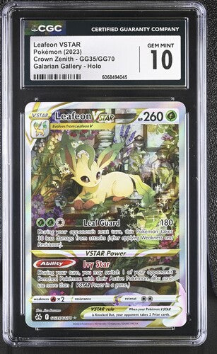 Leafeon VSTAR Galarian Gallery Crown Zenith GG35/GG70 CGC 10