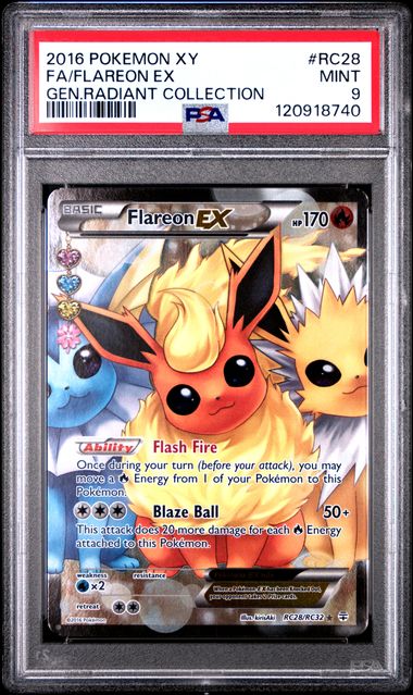 Flareon EX Radiant Collection RC28/RC32 PSA 9