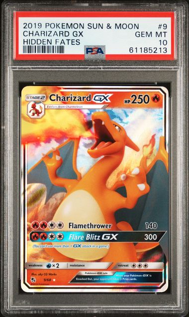 Charizard GX Hidden Fates 9/68 PSA 10