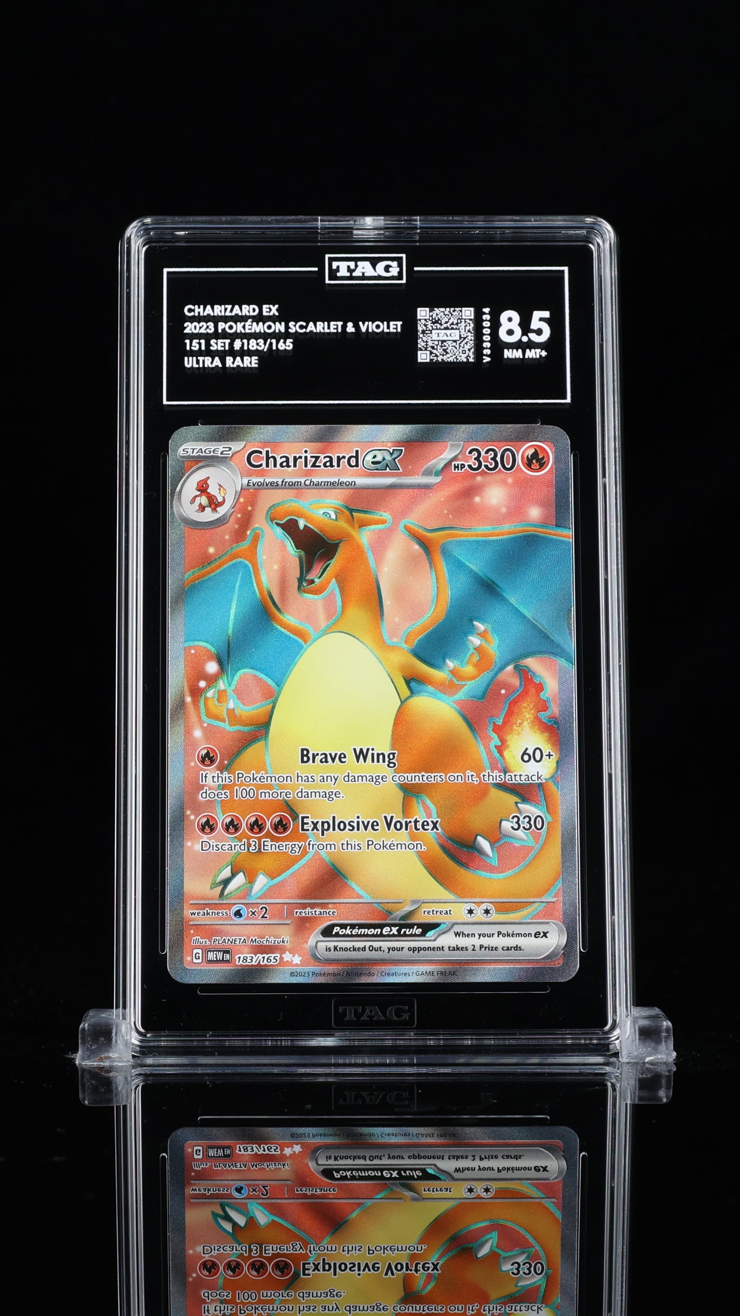 Charizard EX UR S&V 151 183/165 TAG 8.5