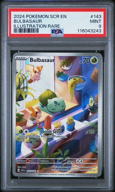 Bulbasaur IR Stellar Crown 143/142 PSA 9