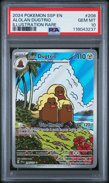 Alolan Dugtrio IR Surging Sparks 208/191 PSA 10