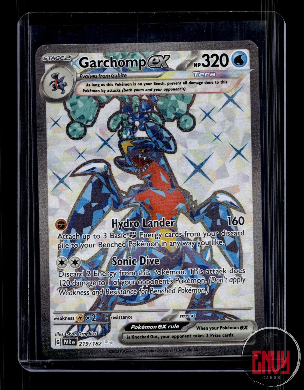 Garchomp ex Lightly Played 219/182 Ultra Rare Paradox Rift Pokemon Holo