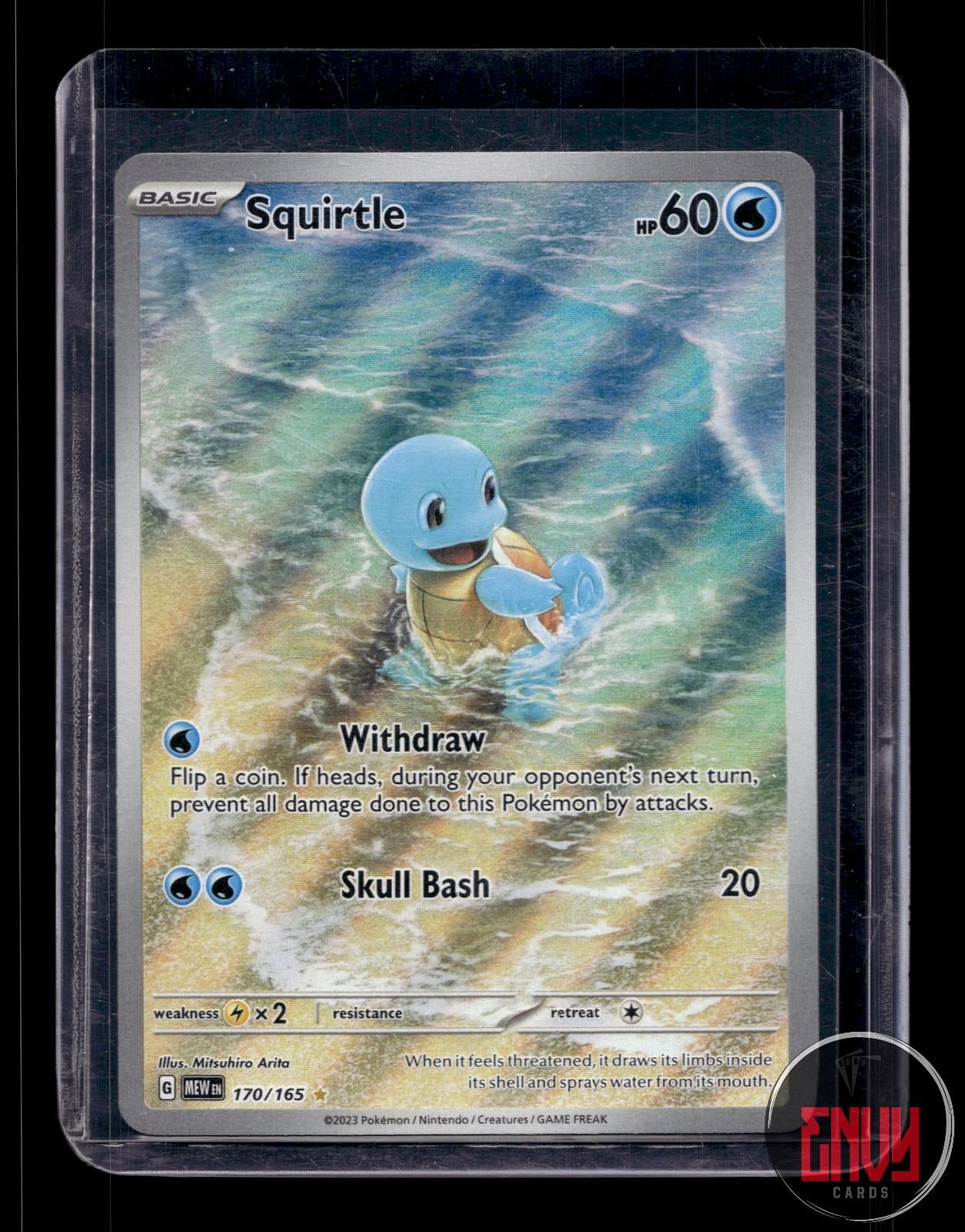 Squirtle Near Mint 170/165 Illustration Rare 151 Pokemon