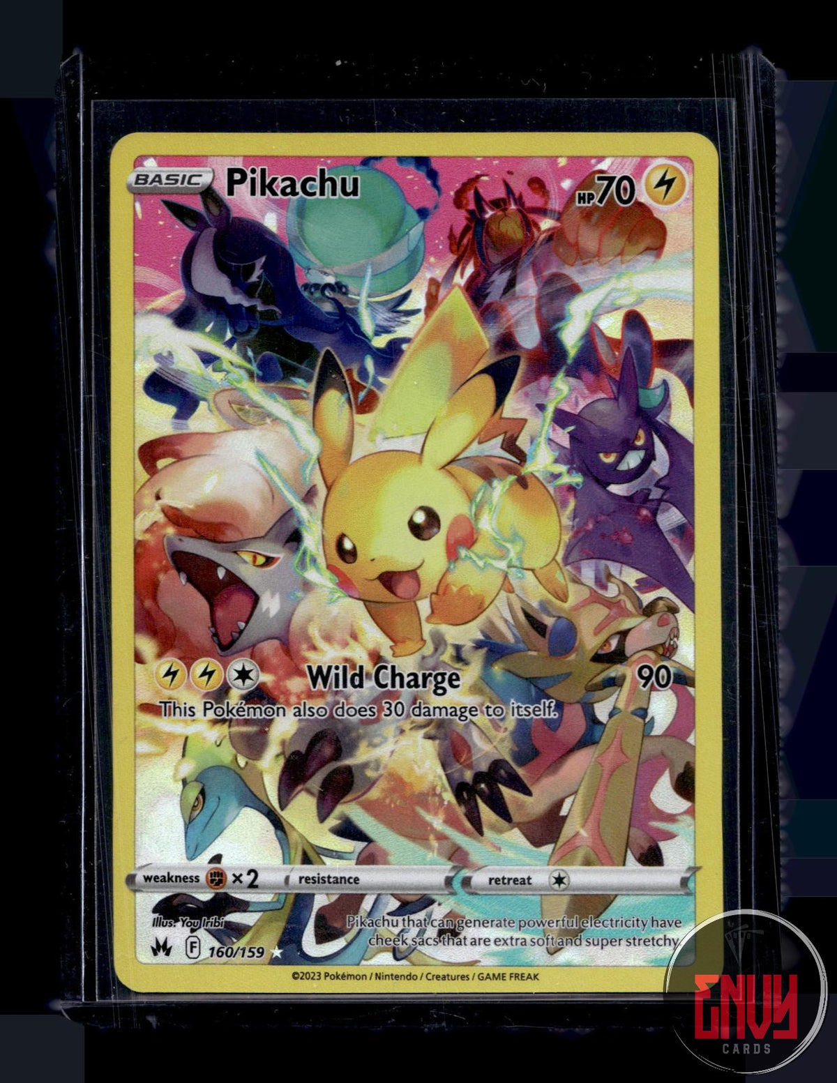 Pikachu NM 160/159 SEC Crown Zenith Pokemon Holo