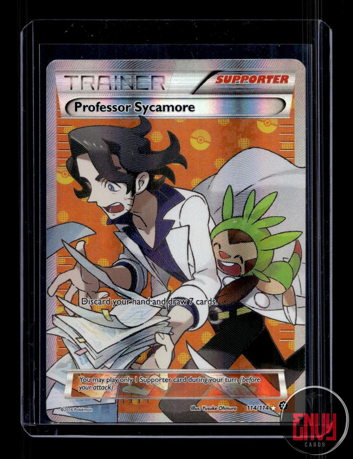 Professor Sycamore DMG 114/114 UR Steam Siege Pokemon Holo