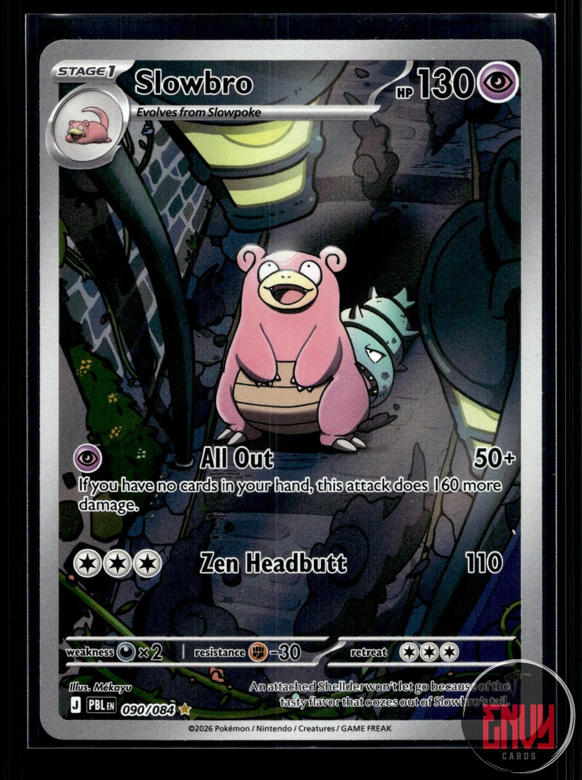 Slowbro NM 090/084 IR Pitch Black Pokemon Holo