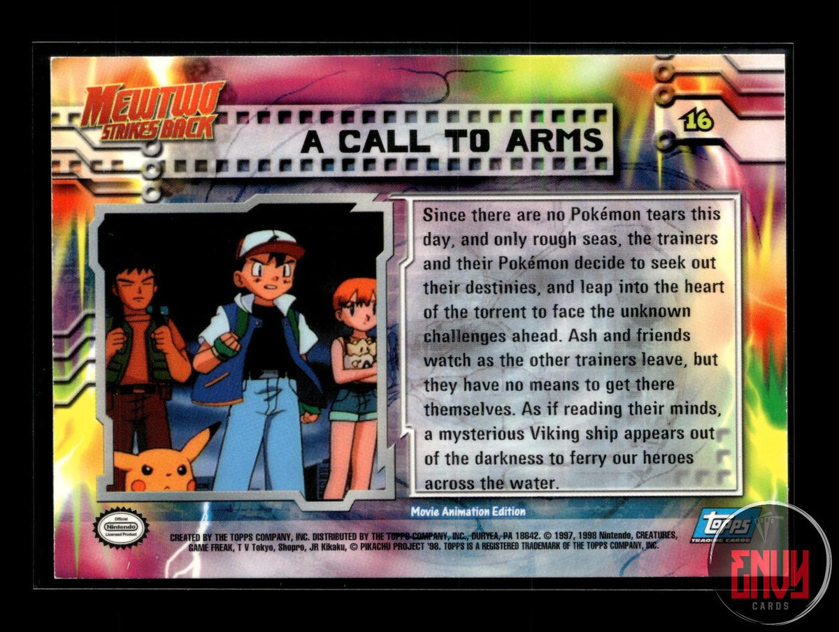 A Call To Arms LP #16 Topps The First Movie Trading Cards Pokemon FOIL
