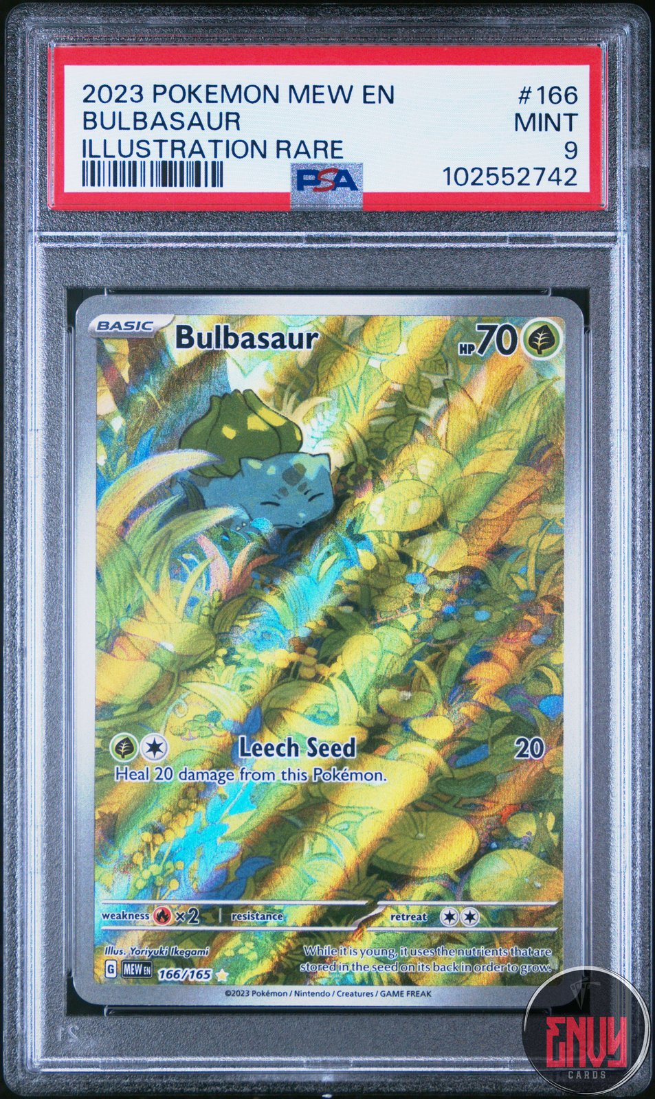 Bulbasaur 166/165 Illustration Rare 151 Pokemon PSA 9